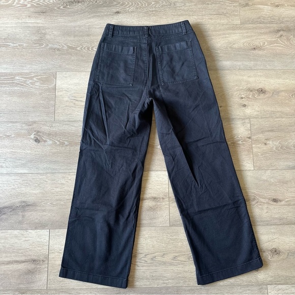 Gap Loose Khaki Pants Black Sz 2 Straight Leg - Picture 5 of 9